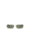 Linda Farrow Joey Rectangular Frame Sunglasses In Green