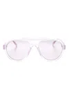 Linda Farrow Jurgen Navigator-frame Sunglasses In Purple