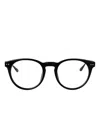 Linda Farrow Kaan Oval Optical Frame In Black In Black