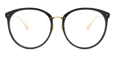 Linda Farrow Kings Opt Lflc747 C33 Occhiali Da Vista Neri Per Donna (solo Montatura) In Metallic