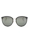 Linda Farrow Kings Round-frame Sunglasses In Gold