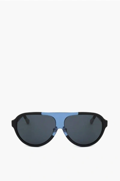 Linda Farrow Kris Van Assche Aviator Sunglasses With Two-tone Frame