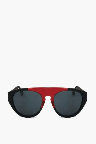 Linda Farrow Kris Van Assche Aviator Sunglasses With Two-tone Frame