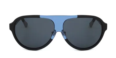 Linda Farrow Kris Van Assche Kva33 C3 Men's Sunglasses Black Size 60 In Blue