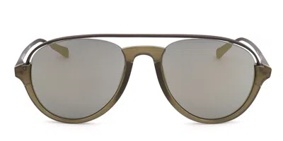 Linda Farrow Kris Van Assche Kva84 C6 Men's Sunglasses Green Size 55 In Brown