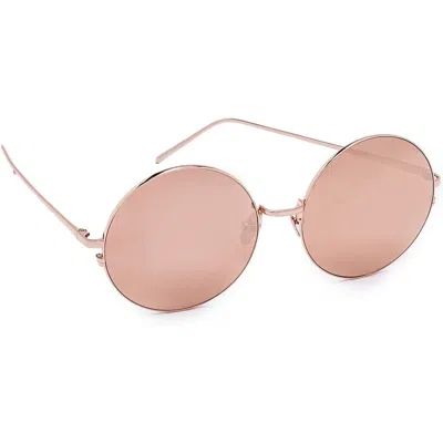Linda Farrow Ladies' Sunglasses  239 Ash Rose Gold Gbby2 In Pink
