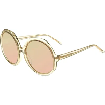 Linda Farrow Ladies' Sunglasses  417 Ash Rose Gold Gbby2 In Neutral