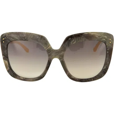 Linda Farrow Ladies' Sunglasses  556 Grey Marble Gbby2 In Multi