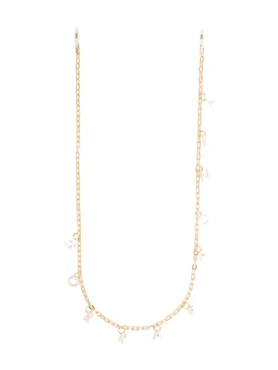 Linda Farrow Letter-charms Sunglasses Chain In Gold
