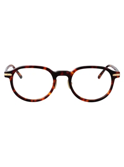 Linda Farrow Dark T-shell/ Light Gold Acetate Glasses In Brown