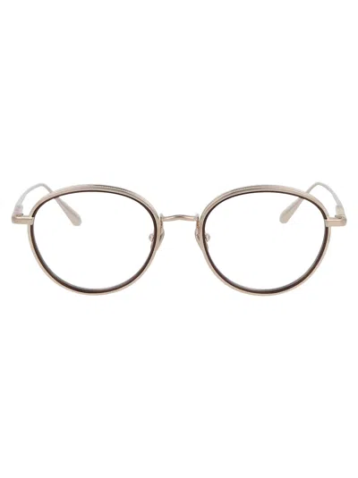 LINDA FARROW LINDA FARROW LIGHTGOLD/METALLICBROWN/OPTICAL TITANIUM GLASSES