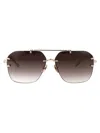 Linda Farrow Reyner Navigator-frame Sunglasses In Brown