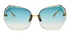 Linda Farrow Lila - Yellow Gold / Aqua Sunglasses
