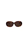 Linda Farrow Lina Sunglasses In Tortoiseshell