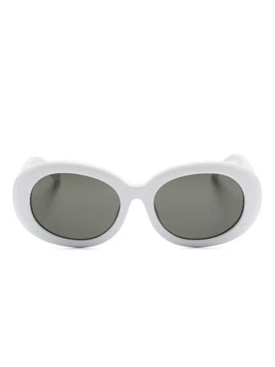 Linda Farrow Lina Sunglasses In White