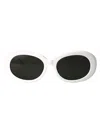 Linda Farrow Sunglasses In White/lightgold/grey