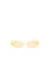 Linda Farrow Logo Sunglasses In Nude