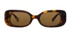 Linda Farrow Lola Rectangular Sunglasses In Brown
