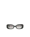 Linda Farrow Lola Rectangle Frame Sunglasses In Green