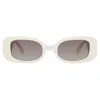 Linda Farrow Lola Rectangular Sunglasses In In White