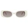 Linda Farrow Lola Rectangular Sunglasses In In White
