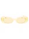 Linda Farrow Lola Sunglasses In Yellow/yellowcrystal/yellow