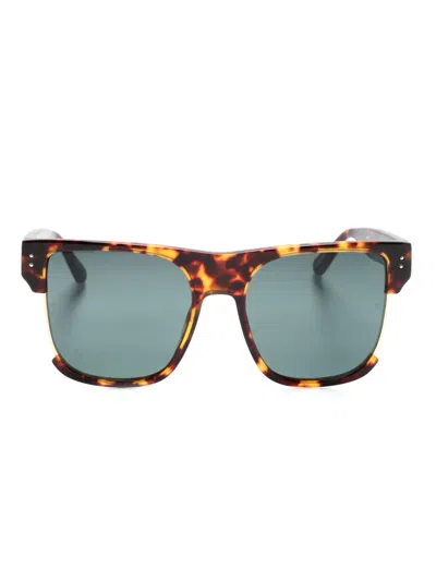 Linda Farrow Lomas Square-frame Sunglasses In Brown
