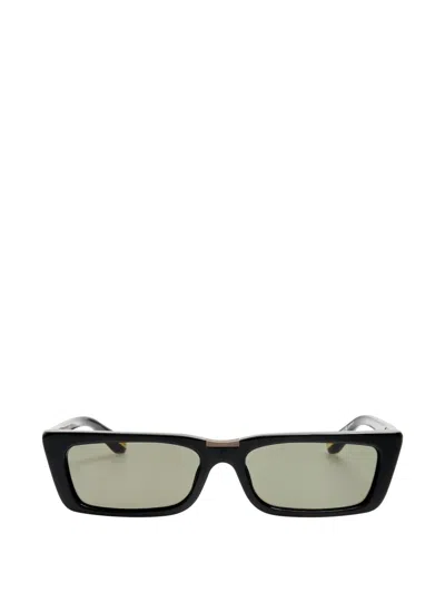 Linda Farrow Lucia Rectangle-frame Sunglasses In Black