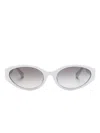 Linda Farrow Lyra Sunglasses In White