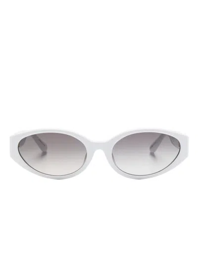 Linda Farrow Lyra Sunglasses In White