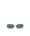 Linda Farrow Magali Sunglasses In Yellow Gold