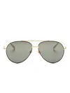Linda Farrow Marcelo Pilot-frame Sunglasses In Gold