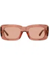 Linda Farrow Marfa Rectangle-frame Sunglasses In Orange