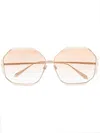 Linda Farrow Margot Oversize-frame Sunglasses In Neutrals