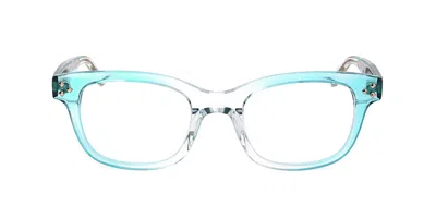 Linda Farrow Matthew Williamson Mw31 C17 Women's Glasses Blue Size 50 - Free Lenses - Blue Light Block Available In Transparent Faded Mint Blue