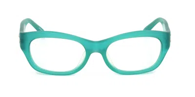 Linda Farrow Matthew Williamson Mw40 C2 Women's Glasses Green Size 51 - Free Lenses - Blue Light Block Available In Opaque Mint Green