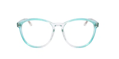 Linda Farrow Matthew Williamson Mw80 C2 Women's Glasses Blue Size 54 - Free Lenses - Blue Light Block Available In Transparent Faded Mint Blue