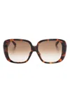 Linda Farrow Mima Oversize-frame Sunglasses In Brown