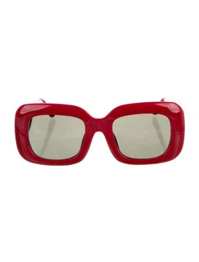 Pre-owned Linda Farrow Moda Square Sunglasses In Red