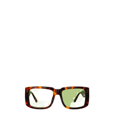 Linda Farrow Morrison Rectangle Frame Sunglasses In White