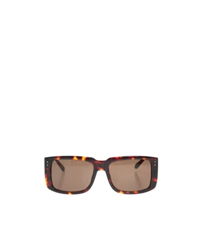 Linda Farrow Morrison Squared-frame Sunglasses In Nude