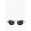 Linda Farrow Dries Van Noten Oval Sunglasses With See Through Frame