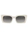 Linda Farrow 0 White Light Gold Grey Gradient Acetate Sunglasses In 07 White Light Gold Grey Gradient