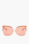 Linda Farrow No 21 Butterfly Sunglasses With Metal Frame