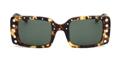 Linda Farrow No 21 N21s34 C2 Women's Sunglasses Tortoiseshell Size 47 In Green