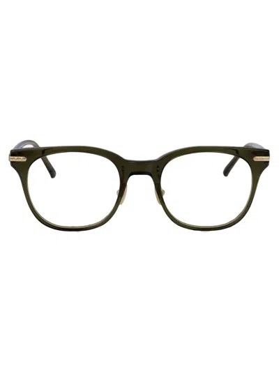 LINDA FARROW LINDA FARROW OLIVE GREEN ACETATE GLASSES