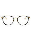 Linda Farrow 0 Yellow Gold Black Optical Acetate Glasses In Black