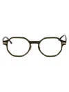 Linda Farrow Olive Green Acetate Glasses In Olive Green
