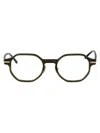 Linda Farrow Olive Green Acetate Glasses In Olive Green