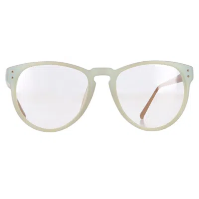 Linda Farrow Oval Frame Eyeglasses In Green Acetate